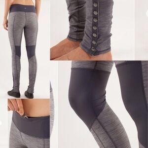Lululemon Rare Crosstown Gray Pant Snap Button Leggings Size 4